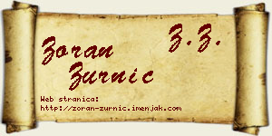 Zoran Zurnić vizit kartica